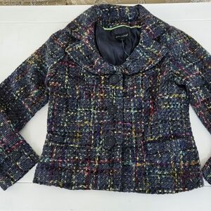 NWT Dialogue Size 6 Multicolor Tweed Jacket